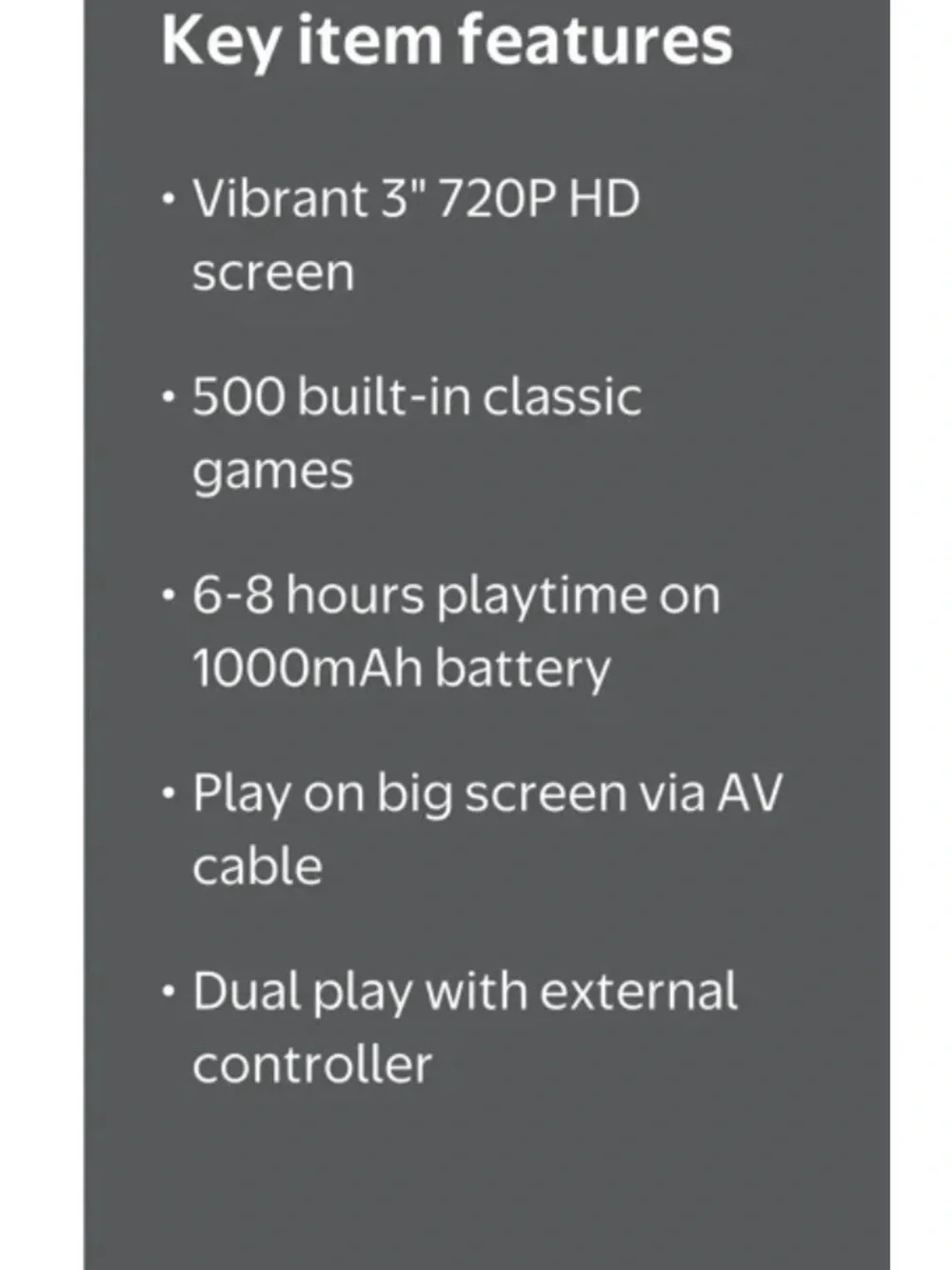 G5 handheld game
